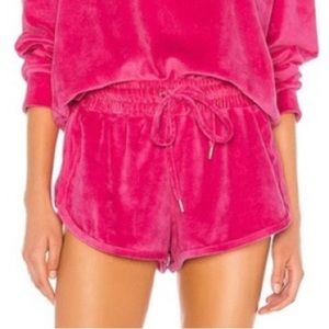 Hot pink velvet shorts from Revolve (brand is Mikoh) size 3 (aka L)
